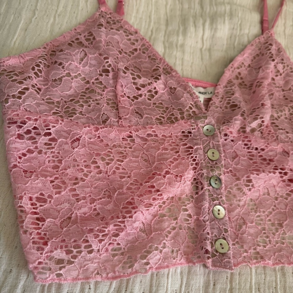 Cotton Candy LA Lace Bralette Top *NEW* - Picture 6 of 9